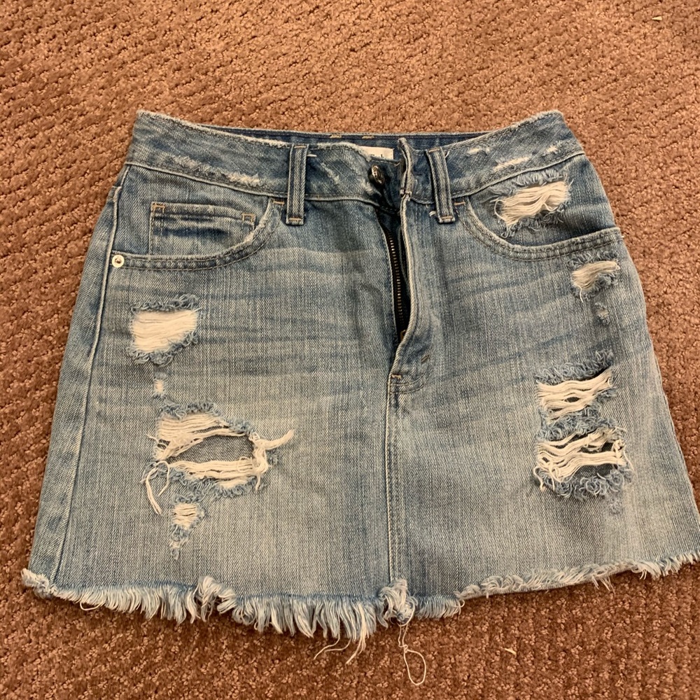 Abercrombie and Fitch ripped jean skirt